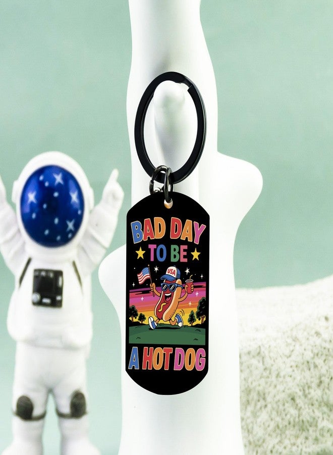 AOBIURV Funny White Elephant Gifts For Adults Hot Dog Gifts Funny Hot Dogs Keychain Bag Charm for Women Men Gag Gift 4th Of July Accessories for Children Adult Student Keychain - Image 3